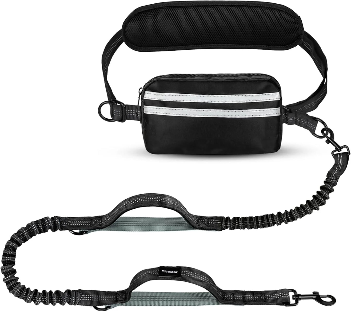 Hands-Free Double Dog Leash + Pouch