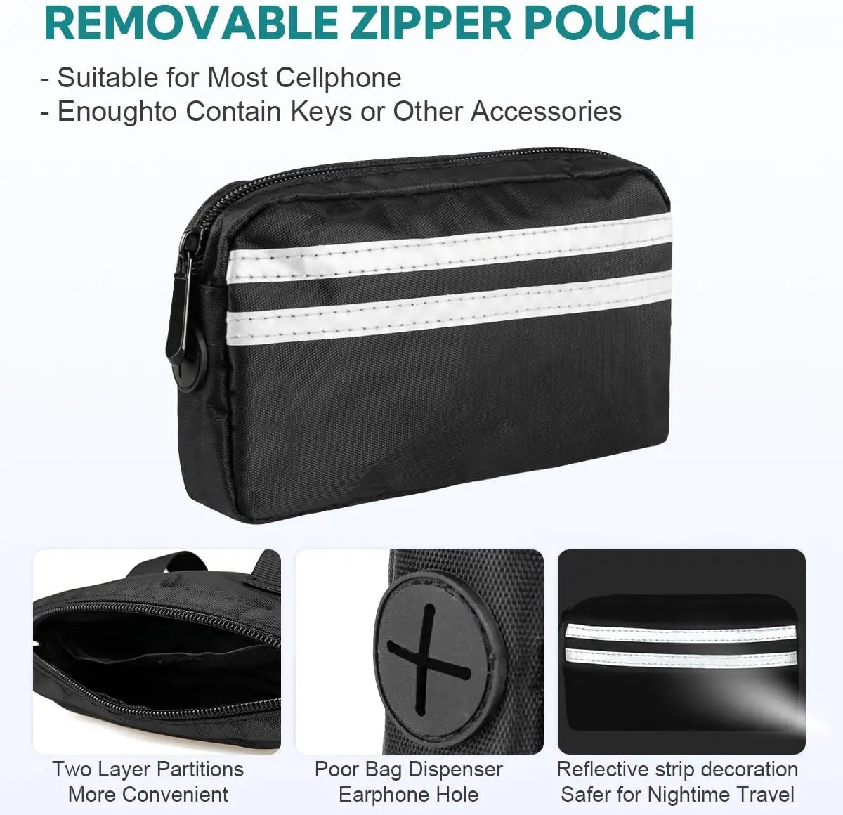 Hands-Free Double Dog Leash + Pouch