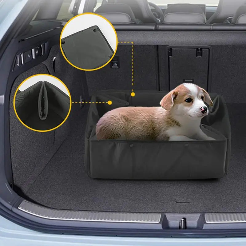 Waterproof Pet Car Bed - Cozy Travel Cushion
