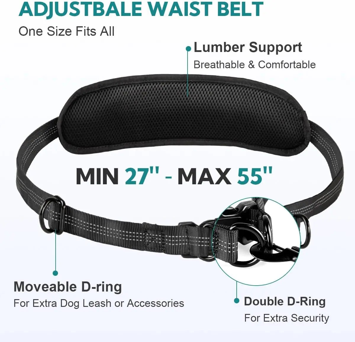 Hands-Free Double Dog Leash + Pouch